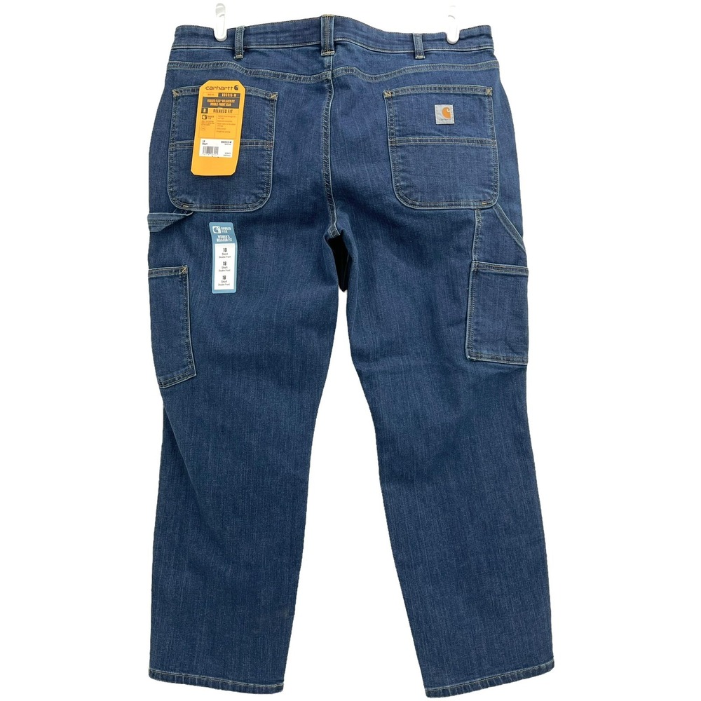 Carhartt Women's Work Rugged Flex Relaxed Double Front Jeans Sz 18R Straight NWT
